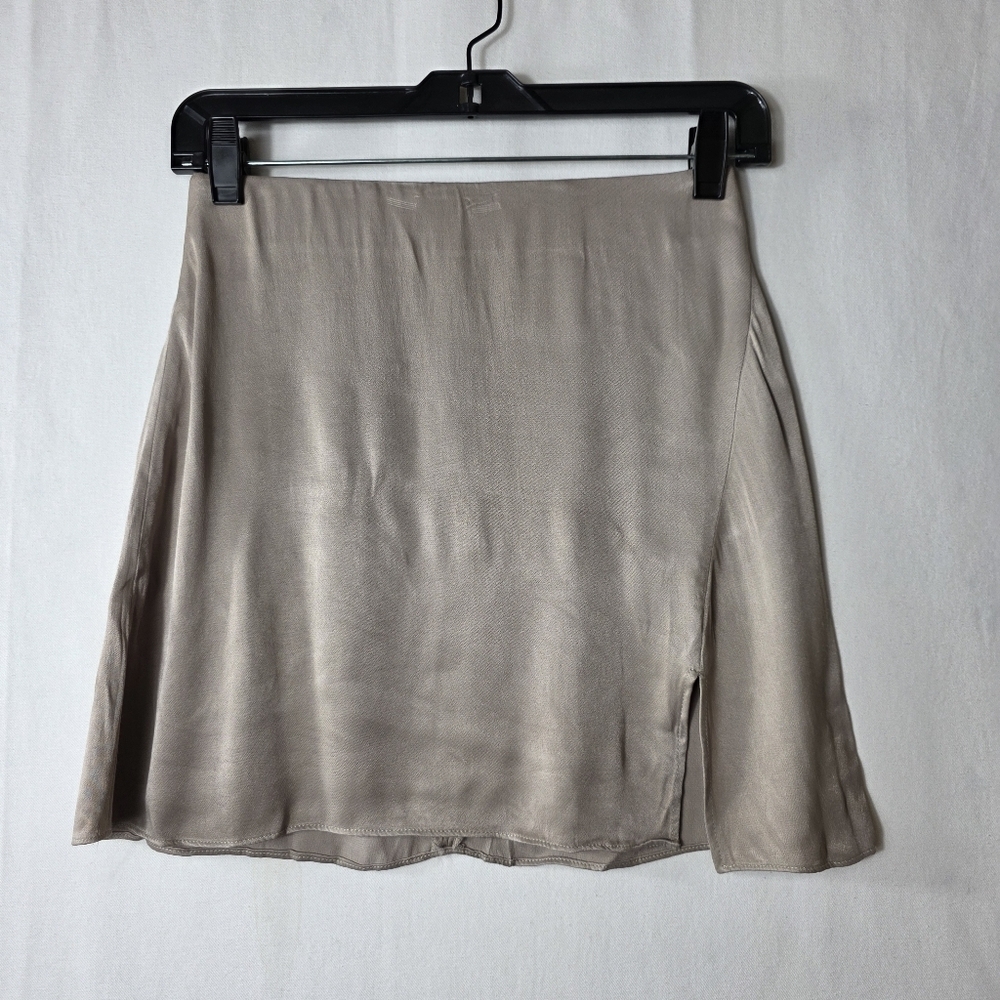Wilfred Satin  Mini Skirt with  side slit